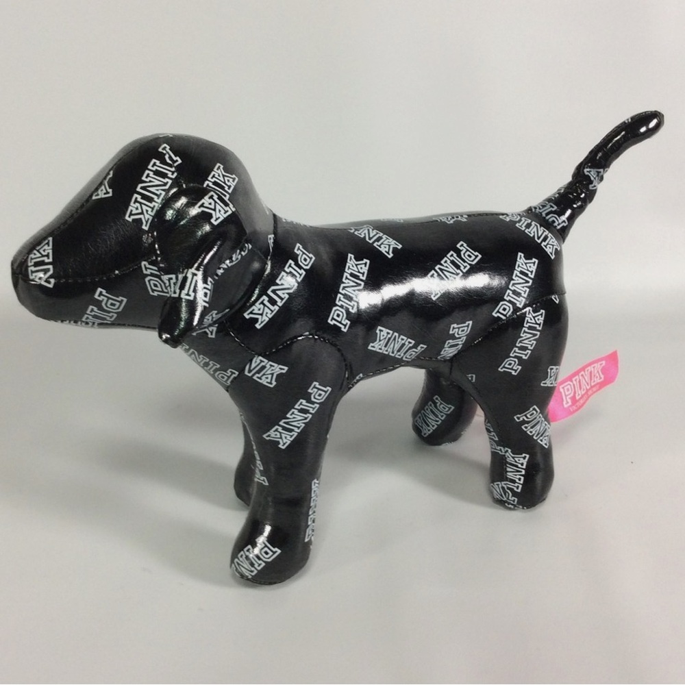 Victoria’s Secret PINK Black Leather Logo Dog